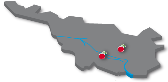 2x in Bremen Schema-Karte von Bremen mit Standort der beiden Oecotop Naturkostläden